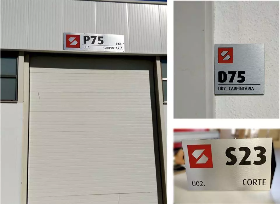 Sinalética em luxbond escovado e lasermax